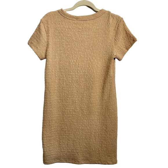 NWT Elodie Crinkle Mini Dress L Peach Coquette Fitted Bodycon Stretch Sexy - Picture 11 of 13